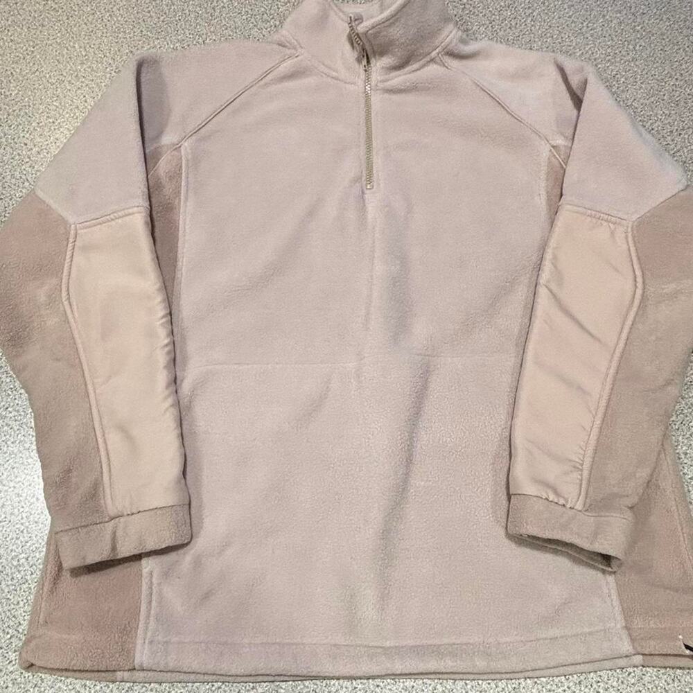 Vintage Highland Outfitters Tan Quarter-Zip Fleece Pullover - Size L